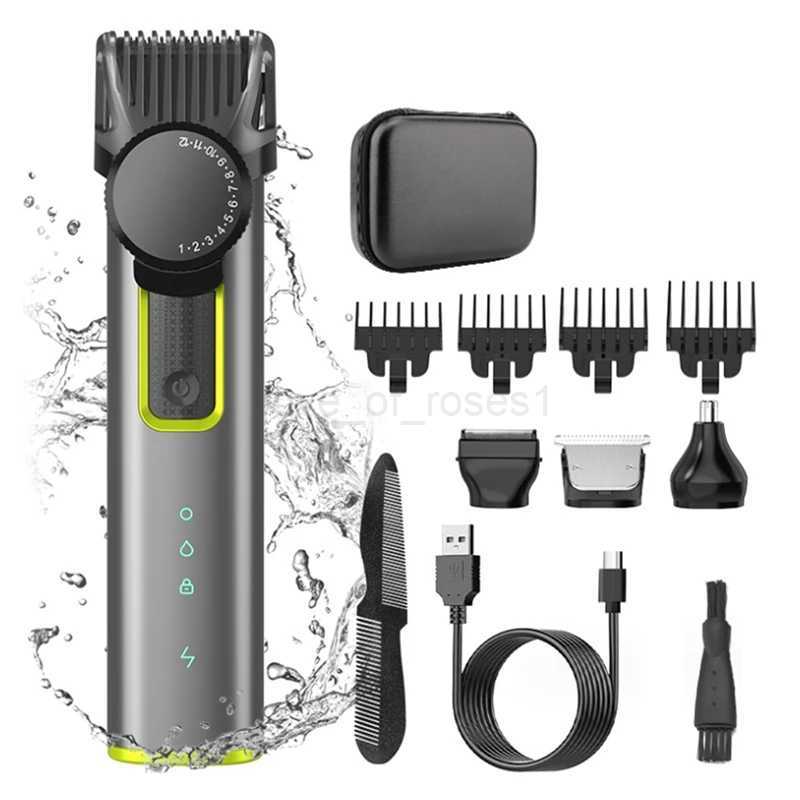 Cordless Rechargeable Hair Clipper Trimmer Beard Trimmer For Men Adjustable Beard Trimmer With 4 Limit Combs Easy To Use Z240715