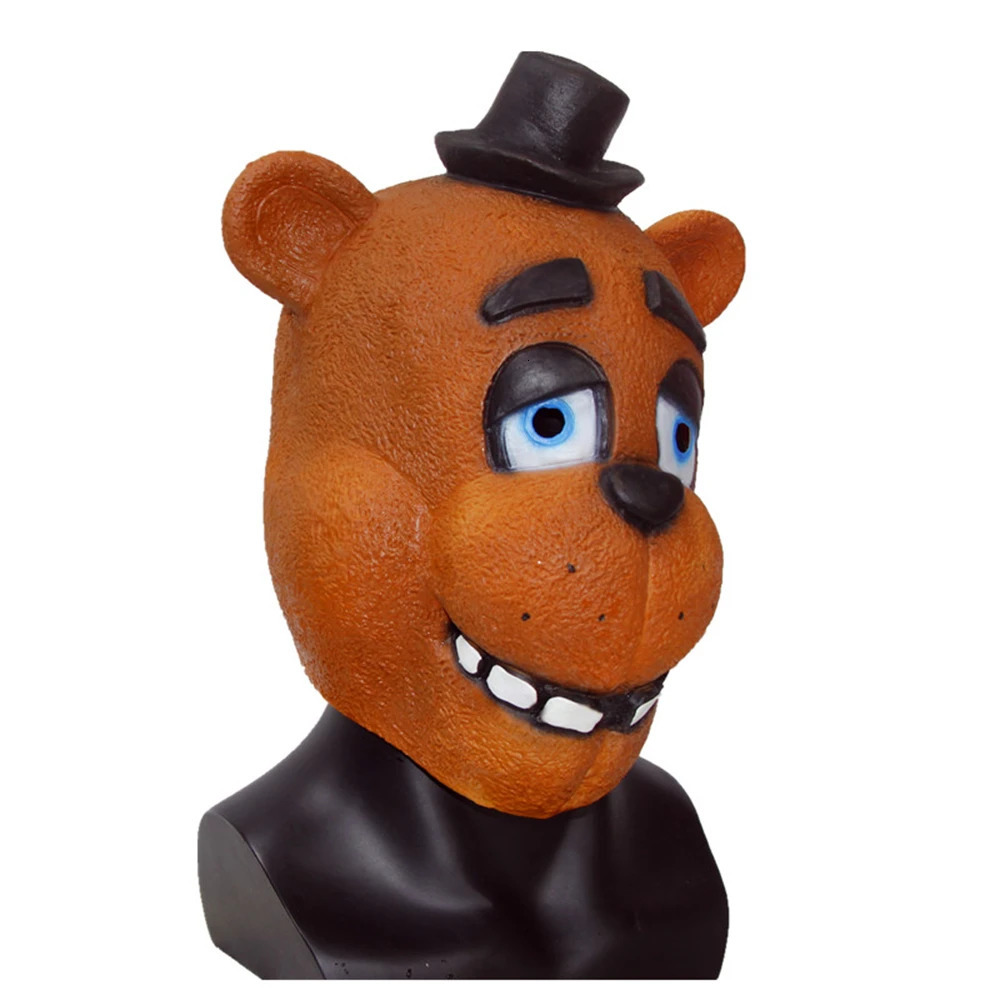 Game FNAF Cosplay Funny Fox Bear Duck Mask Kids Party Halloween Masquerade Carnival Full Face Fazebear Latex Cover 240712