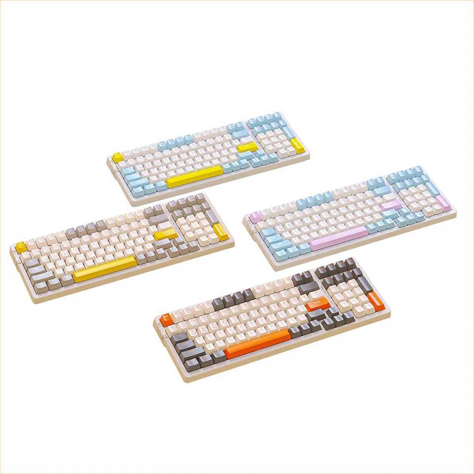 K96 Gaming Mechanical Keyboard 2.4G Wireless/5.0 BT Red Switch 100 Key Hot Swap Rechargeable Gamer Keyboard PBT keycapsM240715