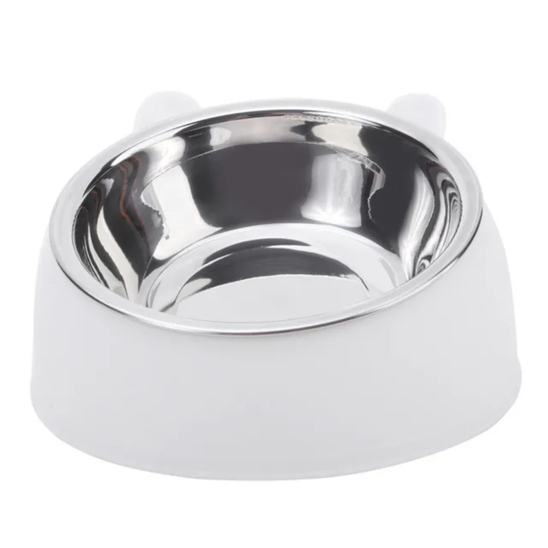 100ML Cat Dog Bowl 15 Degrees Raised Non Slip Puppy Base Food Drinking Water Feeder Tilt Safeguard Neck Pet Accessories