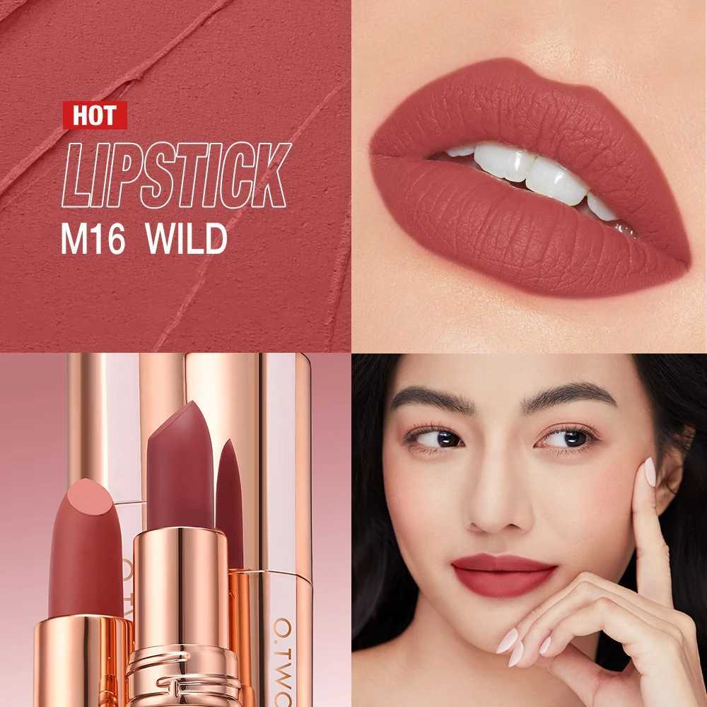O.TWO.O Lipstick Lip Tint Matte Long Lasting Waterproof Velvet Not Fading Sexy Non-stick Cup Lip Glaze Makeup Cosmetics zxx240715