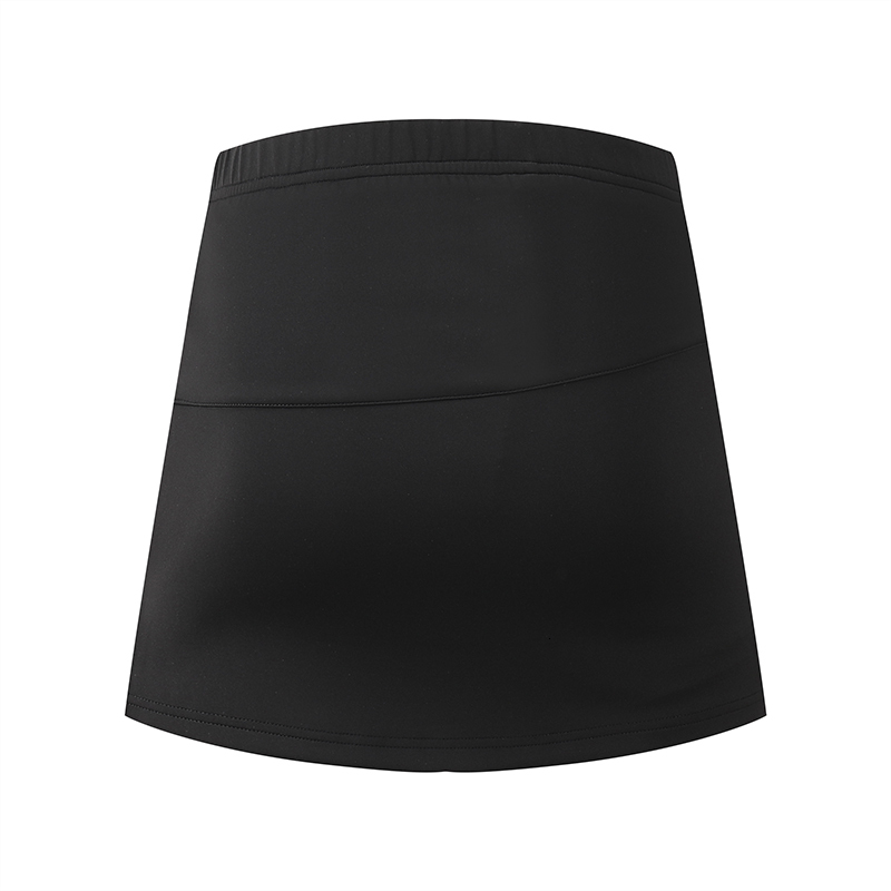 Lighing delivery polyester ammonia health fabric half solid color sports shorts comfortable and breathable A-line anti glare lining skirt