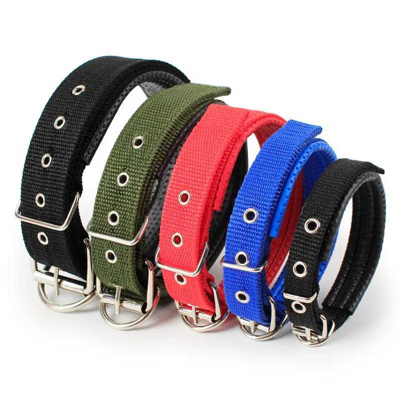Adjustable Nylon Pet Dog Collar for Small Large Dogs Sturdy Puppy Big Dog Collars Pitbull Pug Products for Pets Dog Necklace W250219