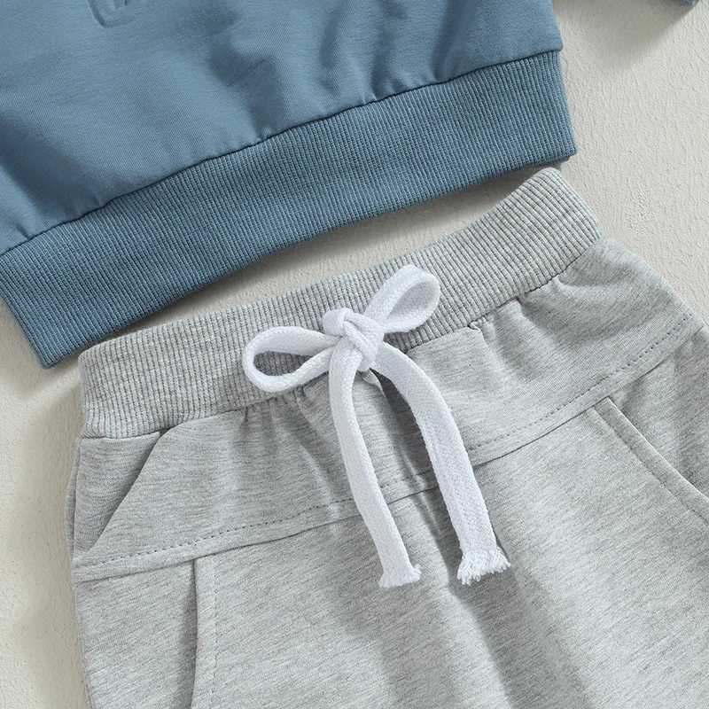 Clothing Sets Newborn Baby Boy 2 Piece Autumn Outfits Letter Print Long Sleeve Sweatshirt and Elastic Pants for Toddler Fall Tracksuit