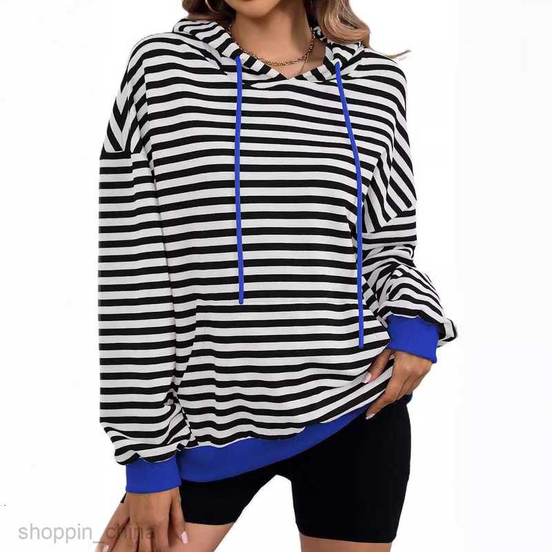 Women Hoodies Sweatshirts Women's autumn/winter new TIKTOK loose casual striped hoodie Woman jogging suit