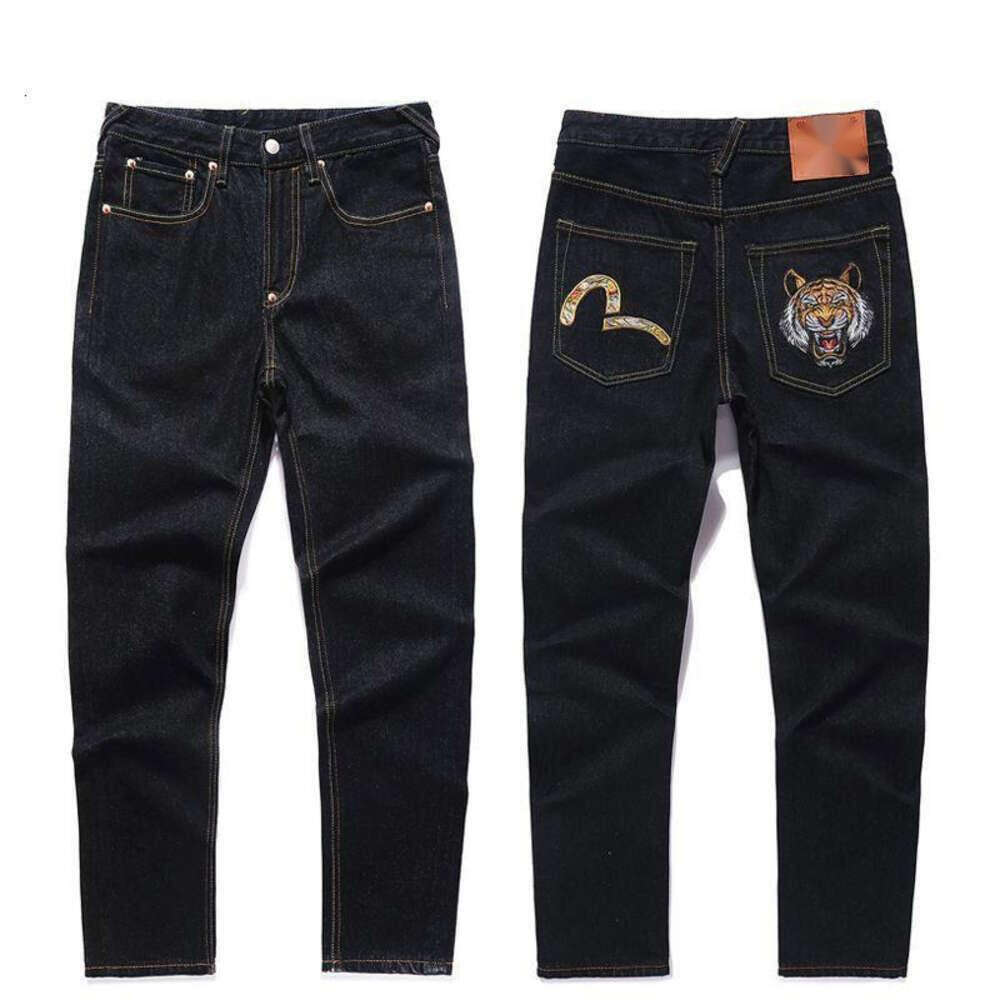 Designer Fashion classic evisue jeans casual mens women purples jeans embroidery Print Biker Slim Fit couples baggy jeans for mens ksubi jeans pant mk
