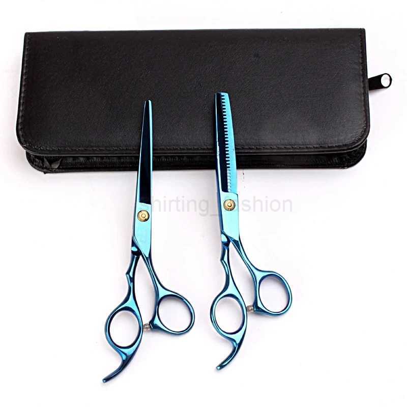 Japan 6.0inch kashos gold titanium hairdressing scissors golden hair scissors thinning haircut hair cutting scissorsCL240715
