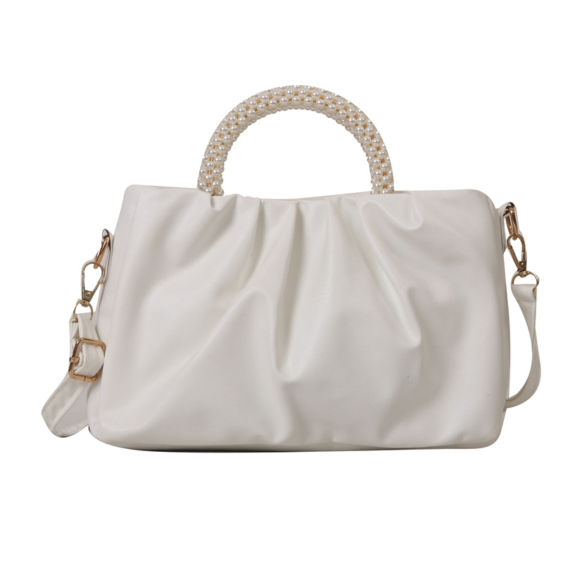 2025 Designer Handheld 3 Cloud Pearl for Women 2024 New Fashionable Korean Small Square Versatile Shoulder Crossbody Bag