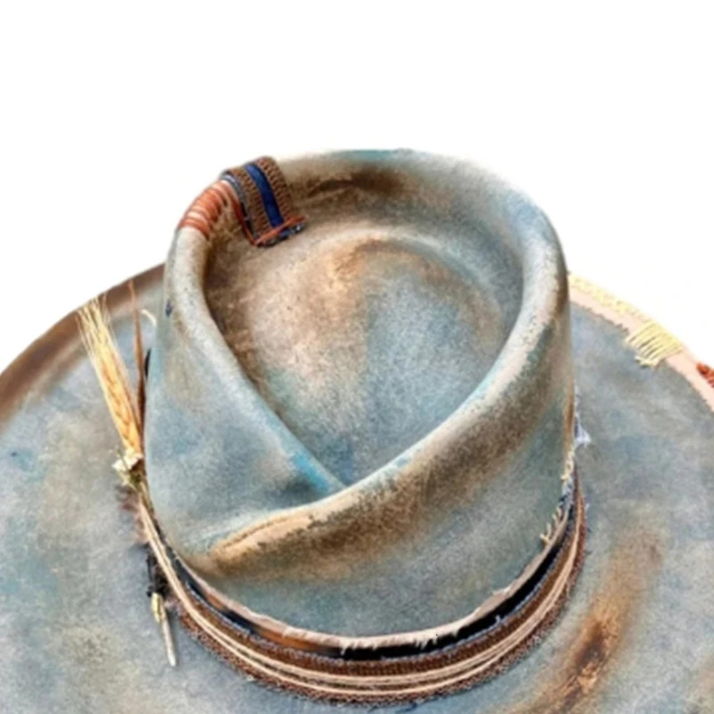 French ribbon hat with hat Fedoras hat womens makeup 240711