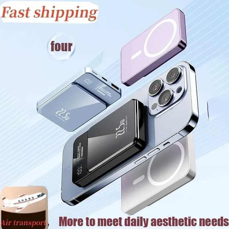 Power Bank 50000mAh Portable Magnetic Fast Wireless Charger for Iphone 12 13 14 Pro Max Macsafe External Auxiliary Battery Pack Z240715