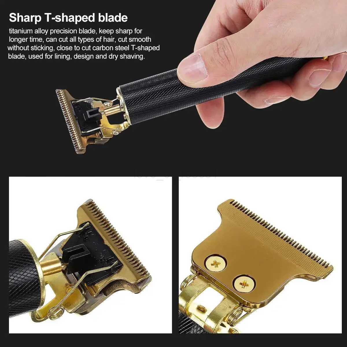 2Size Professional Cordless Hair Clippers for Men Rechargeable Zero Gapped Haircut Trimmer Electric T Liners Edgers BarberM240715