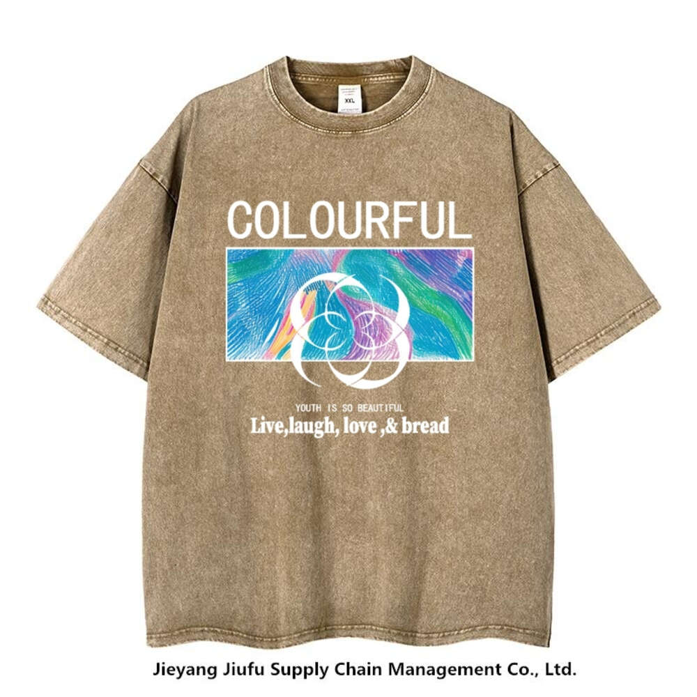 Designer's classic tattered women's T-shirt washed cotton short sleeved shirt, personalized outdoor casual sports women's short jacket