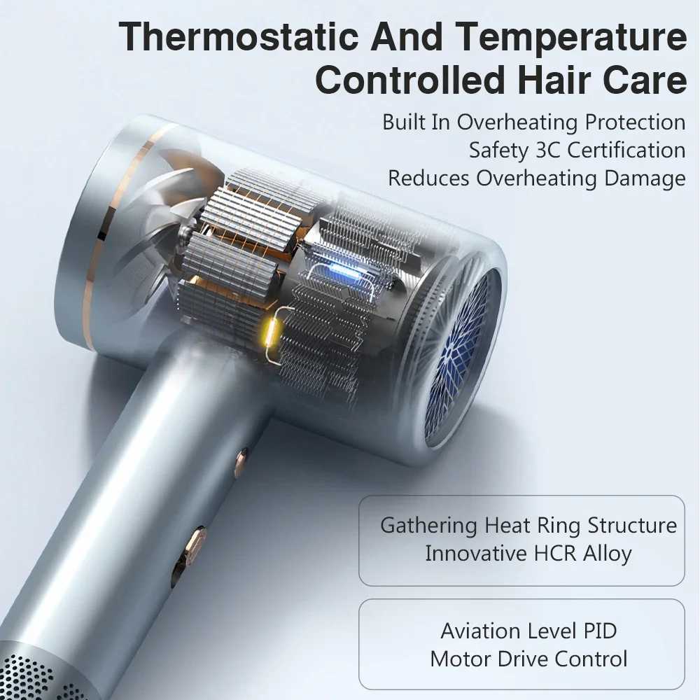 High-speed Hair Dryer For Home Use With Strong Wind For Hair Salons Barber Shops High-power Hair Care DryerBB240715