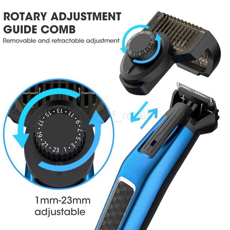RESUXI 4 in 1 Multi-functional Mens Electric Shaver Nose Hair Trimmer Shaver Oil Head Carving Hair Clipper Hair Cutting MachineM240715