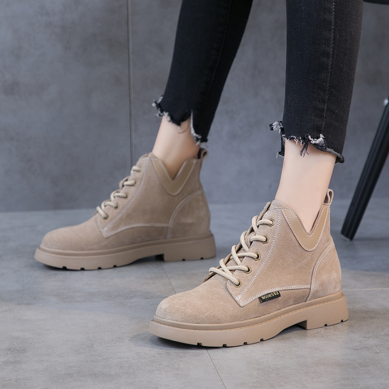 AIYUQI Ankle Boots Women 2024 Winter New Suede Genuine Leather Women Booties Flat Large Size Ladies Short Boots