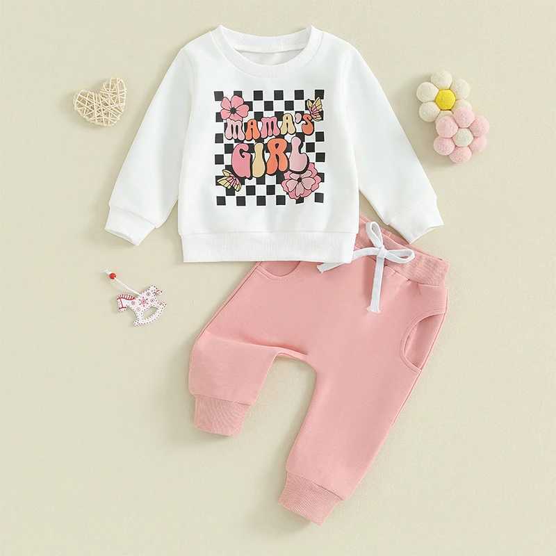 Clothing Sets 2023-08-14 Lioraitiin 0-3T Toddler Baby Girl Clothes Long Sleeve Pullover Sweatshirt Stretch Jogger Pants Infant Fall Outfit