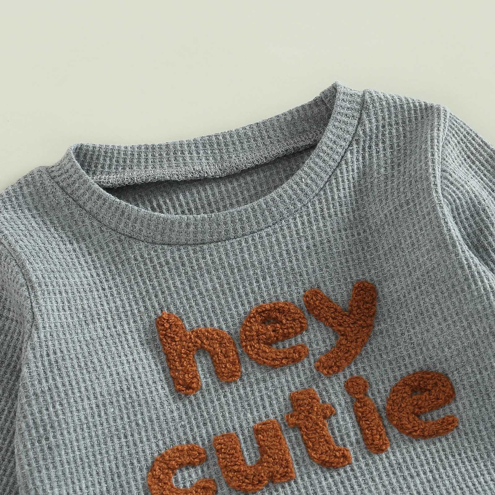 Clothing Sets 2022-09-14 Lioraitiin 0-3Years Toddler Baby Girl Boy 2Pcs Sportswear Outfit Letter Long Sleeve Sweatshirt Tops Sweatpants Set