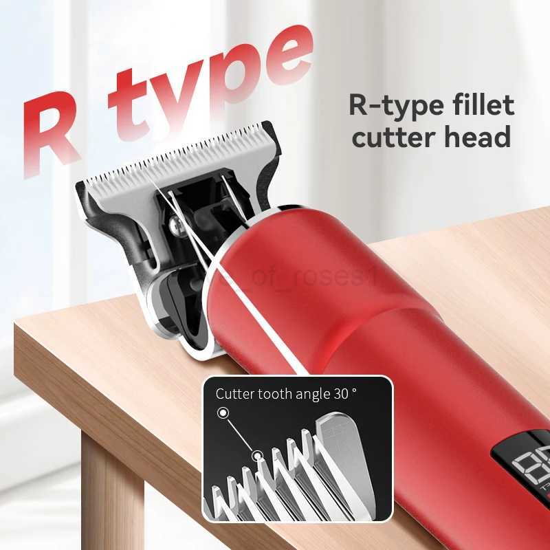 T Shape Electric Rechargeable Safety Fillet Cutter Head Hair Clippers Kemei Km-1759 With Lcd Digital Display Hair TrimmerM240715