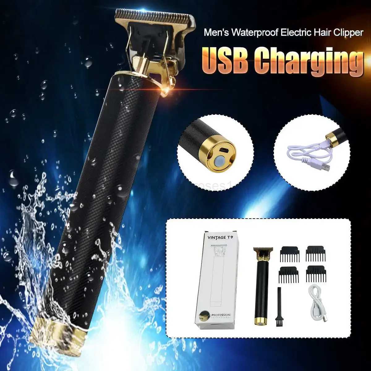 2Size Professional Cordless Hair Clippers for Men Rechargeable Zero Gapped Haircut Trimmer Electric T Liners Edgers BarberM240715