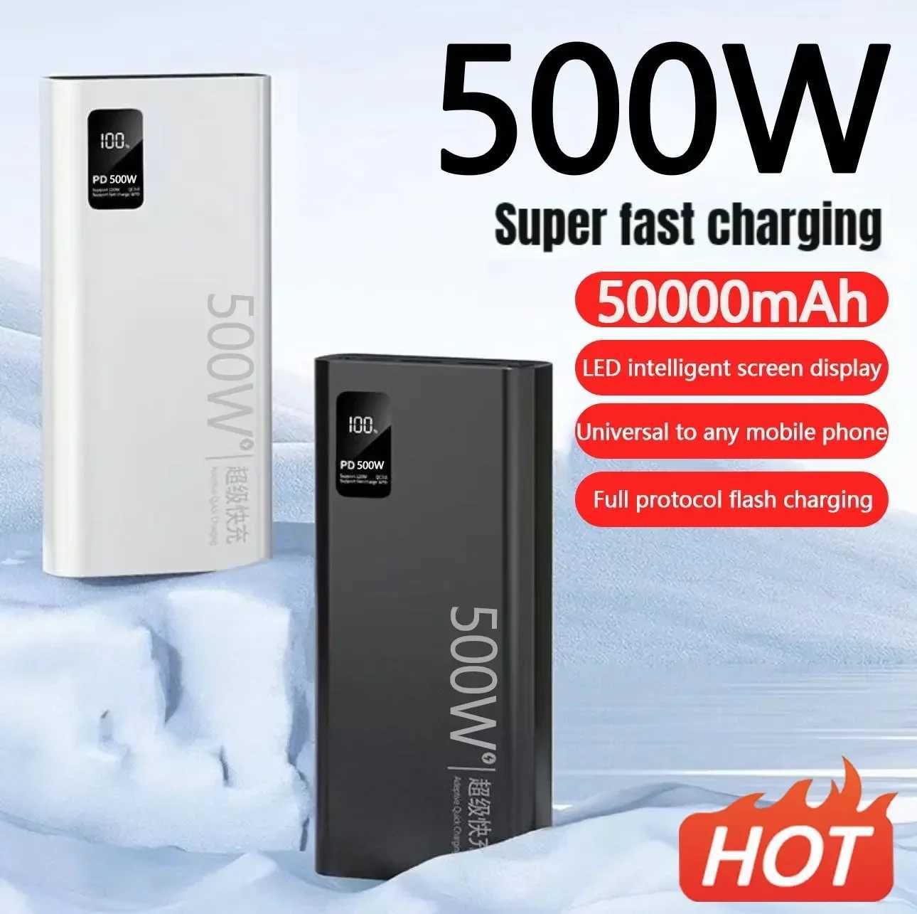 500W Super Fast Charging 50000 MAh Power Bank with 100% Sufficient Capacity for Mobile Power Supply for Various Mobile PhonesM240715