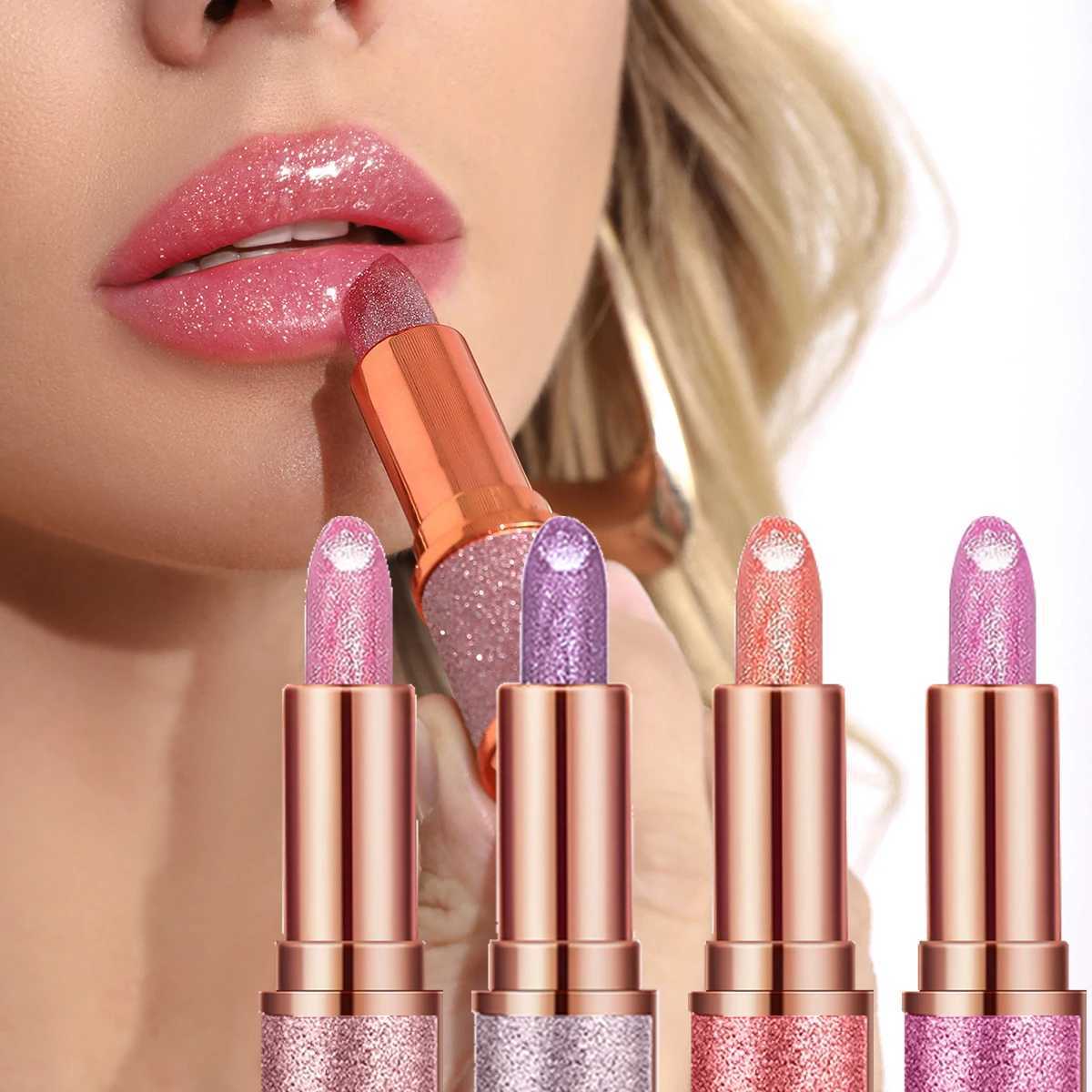 Sparkling lipstick moisturizing and plump lips shining lip gloss and lip stick long-lasting and dazzling lip makeup zxx240715