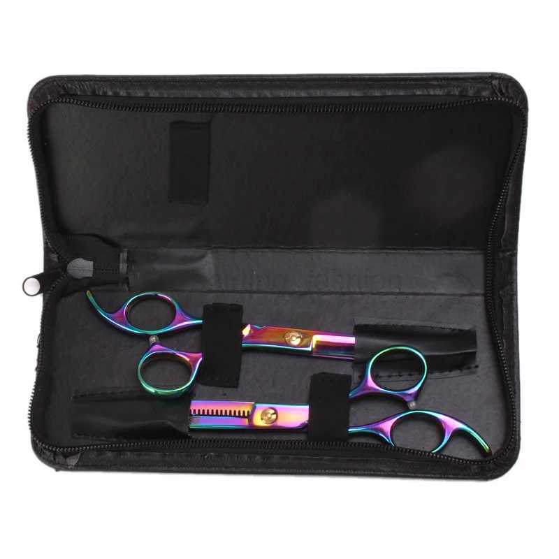 Japan 6.0inch kashos gold titanium hairdressing scissors golden hair scissors thinning haircut hair cutting scissorsCL240715