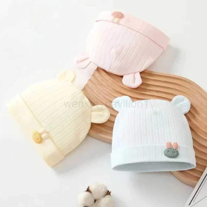 Cute Infant Beanies Newborn Baby Hat Spring and Autumn Models 0-3 Months Boy Girls 100% Cotton Fetal Hat Infant AccessoriesXJ240715