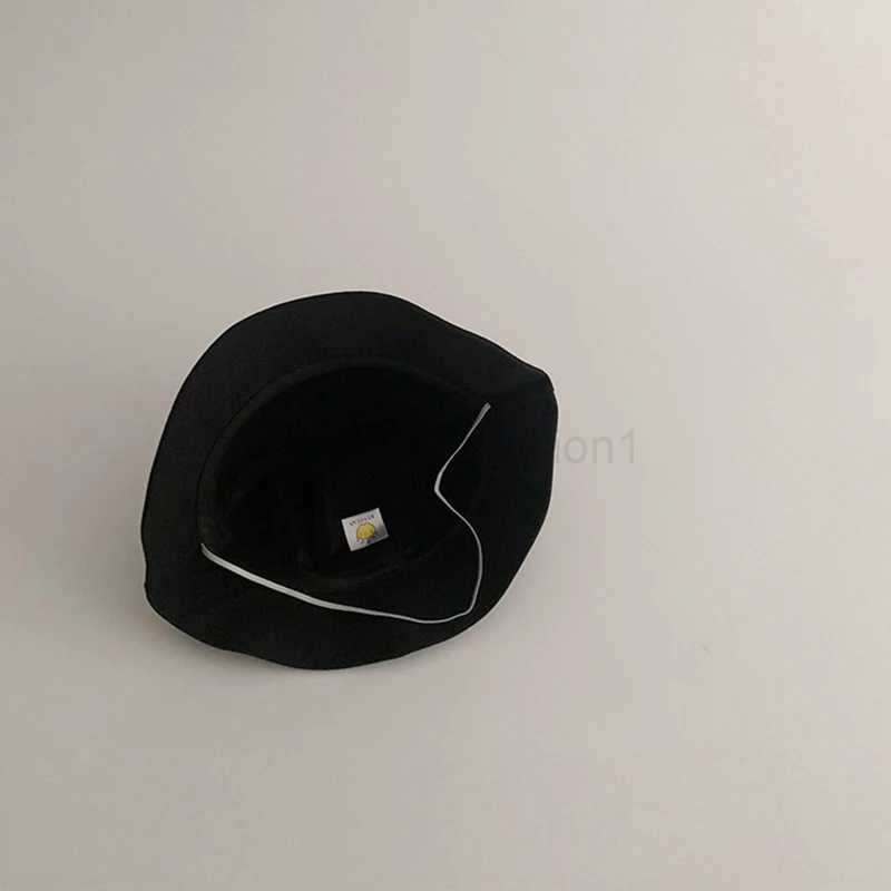 Cute Bear Ear Baby Bucket Hat Summer Kids Cotton Fisherman Hats For Toddler Casual Solid Color Baby Boy Girl Basin CapXJ240715