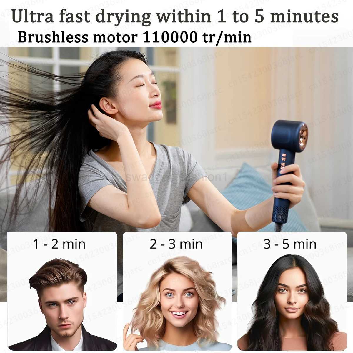 Super Hair Dryer 220V Leafless Hair dryer Personal Hair Care Styling Negative Ion Tool Constant Anion Electric Hair DryersB240715