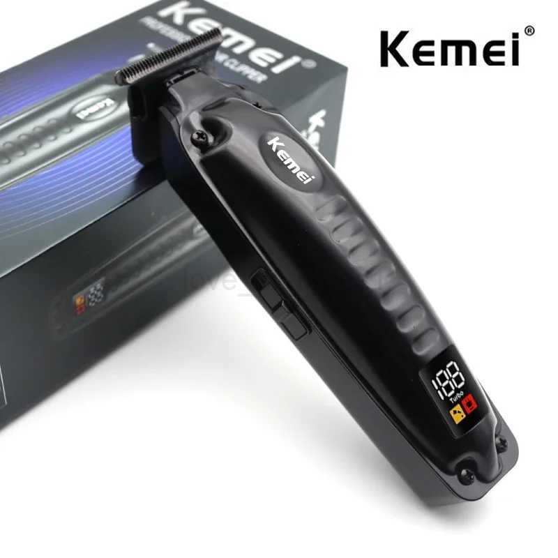 Kemei KM-1578 Mens Haircut Machine USB Charging Hair Cutting Machine Professional Hair Clipper LCD Display Hair Trimmer MachineM240715