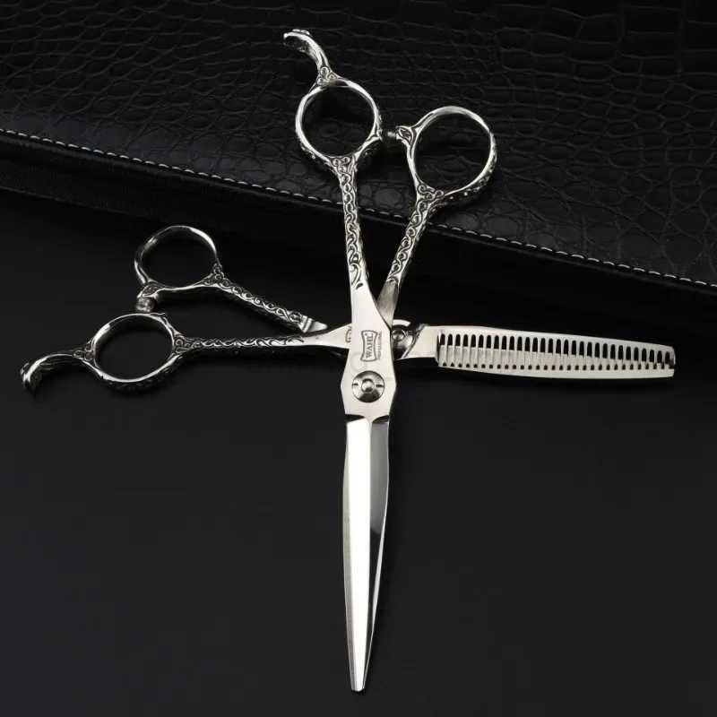 Professional Japan 440c Bearing hair scissors cutting barber haircut thinning shears hairdresser scissorsCL240715