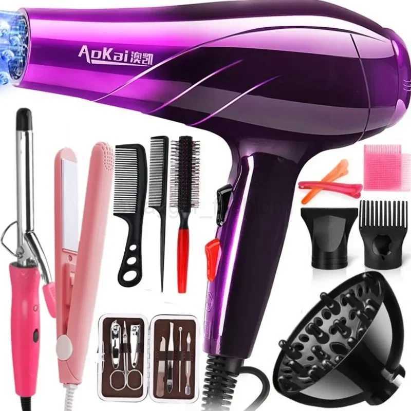 Professional Powerful Hair Dryer Fast Styling Blow Dryer Hot And Cold Adjustment Air Dryer Nozzle For Barber Salon Tools240715