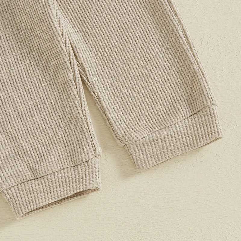 Clothing Sets 2024-05-11 Lioraitiin Baby Boy 2Pcs Fall Outfits Long Sleeve Pocket Henley Tops + Pants Set Spring Clothes