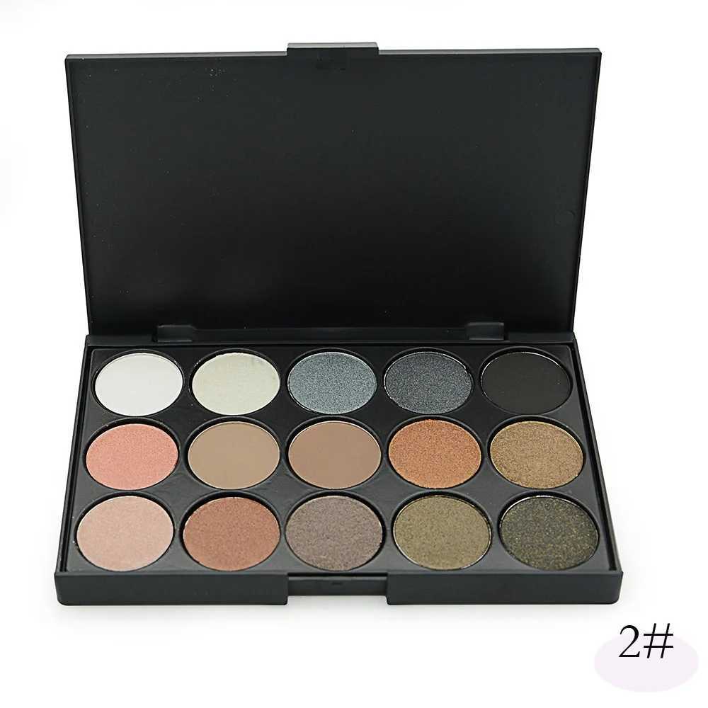 Fashion Eye Makeup 15 Color Matte Shimmer Pigment Nude Eyeshadow Palette Cosmetic Make up Set EARTH Tone Eye ShadowM240715