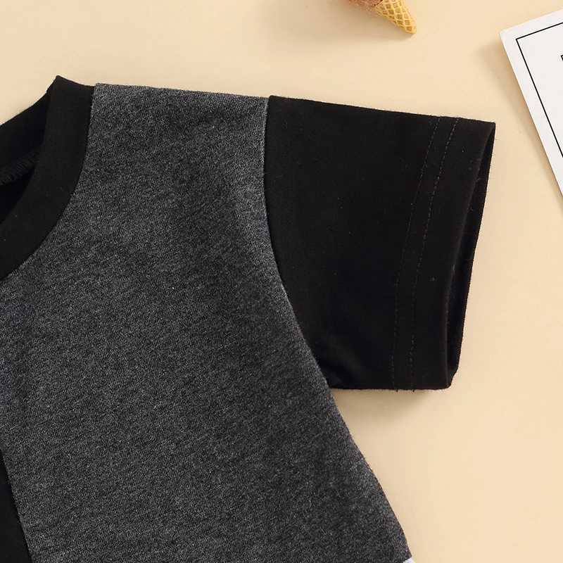 Clothing Sets Baby Boys Clothes Set Toddler Boy Contrast Color Short Sleeve T-shirt with Elastic Waist Shorts Summer Outfit 0-3Y