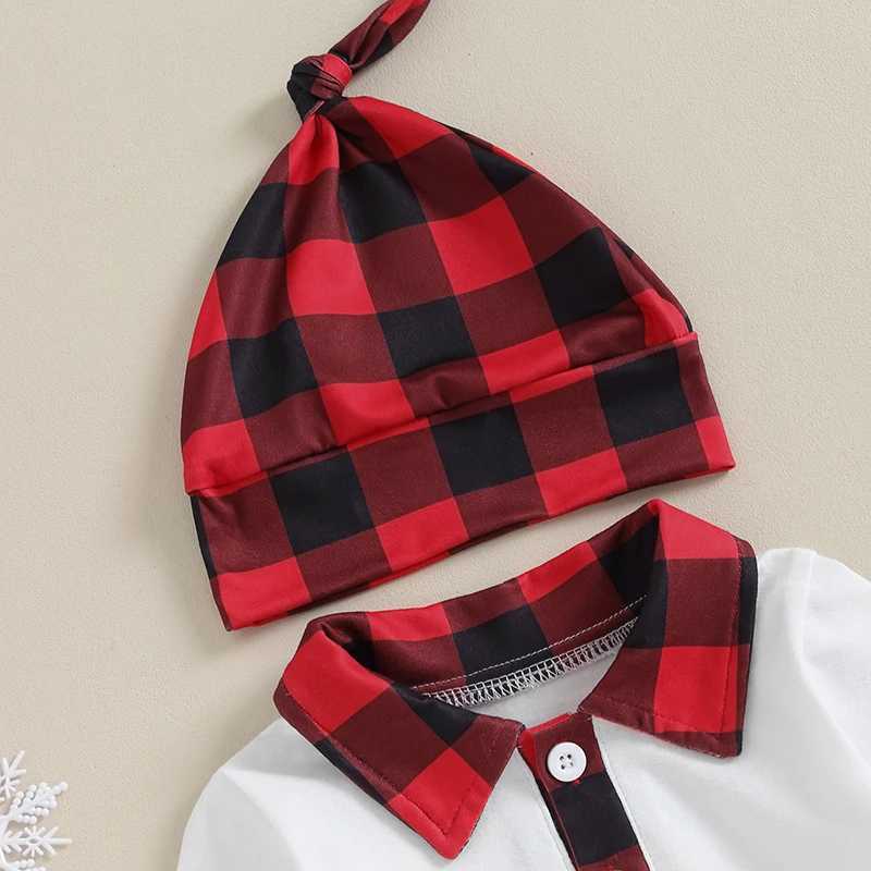 Clothing Sets 2023-10-10 Lioraitiin 0-3Y Infant Baby Boy Christmas Outfits Long Sleeve Plaid Romper Suspender Pants Set Casual Xmas Clothes