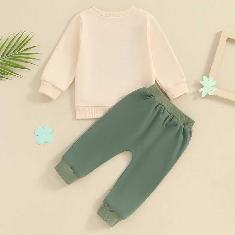 Clothing Sets Toddler Infant Boys Ireland Festival Outfits Letter Embroidery Long Sleeve Sweatshirts and Long Pants 2Pcs Clothes Set
