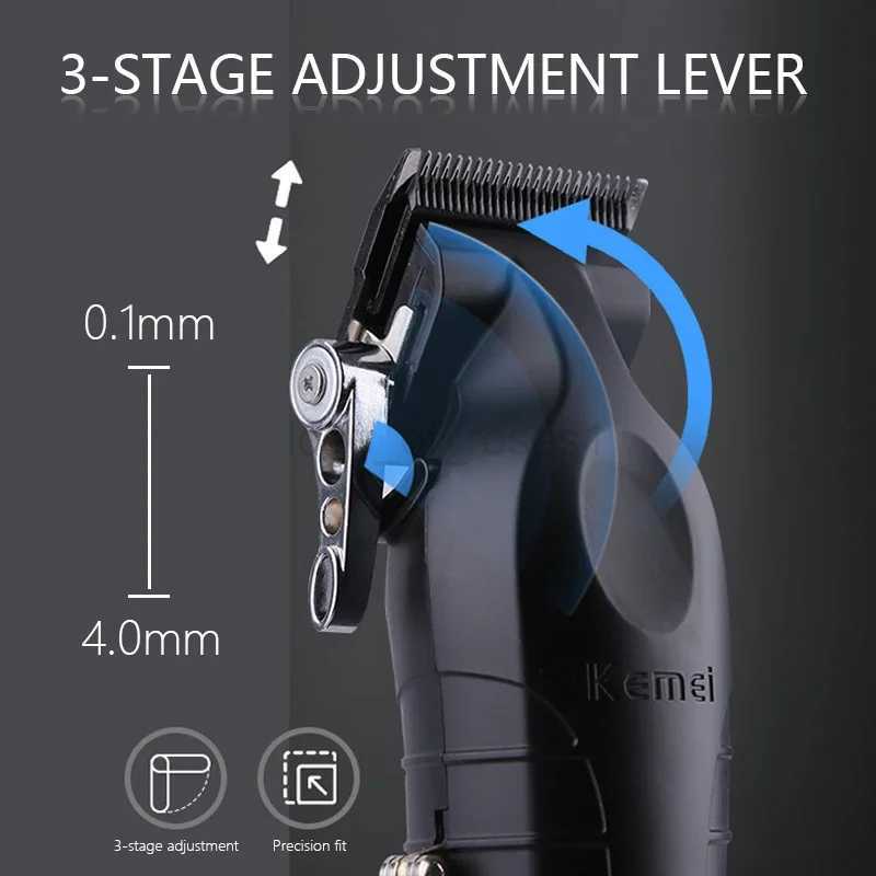 Kemei KM-2296 KM-2299 KM-1102 Professional Hair Clipper Kit Electric Shaver Male Hair Cutting Machine Mens Trimmer MachineM240715