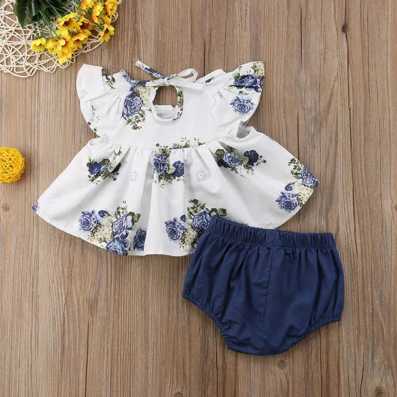Clothing Sets lioraitiin New Fashion Newborn Infant Baby Girls Clothing Floral Tops Dress Harem Shorts Pants Summer Clothes UK