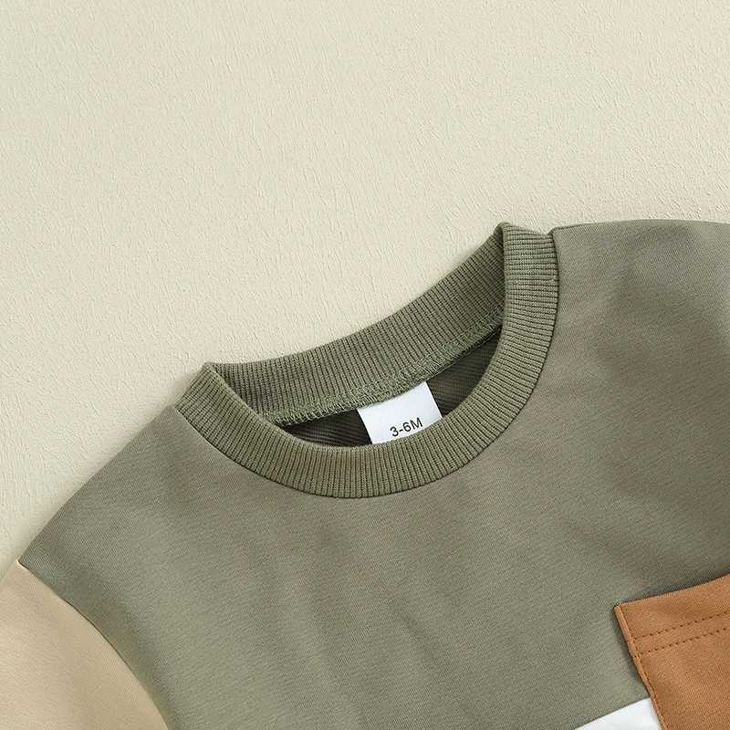 Clothing Sets Infant Baby Boys 2PCS Clothes Suit Short Sleeve Contrast Color T-shirt + Elastic Waist Shorts Toddler Boys Casual Outfit