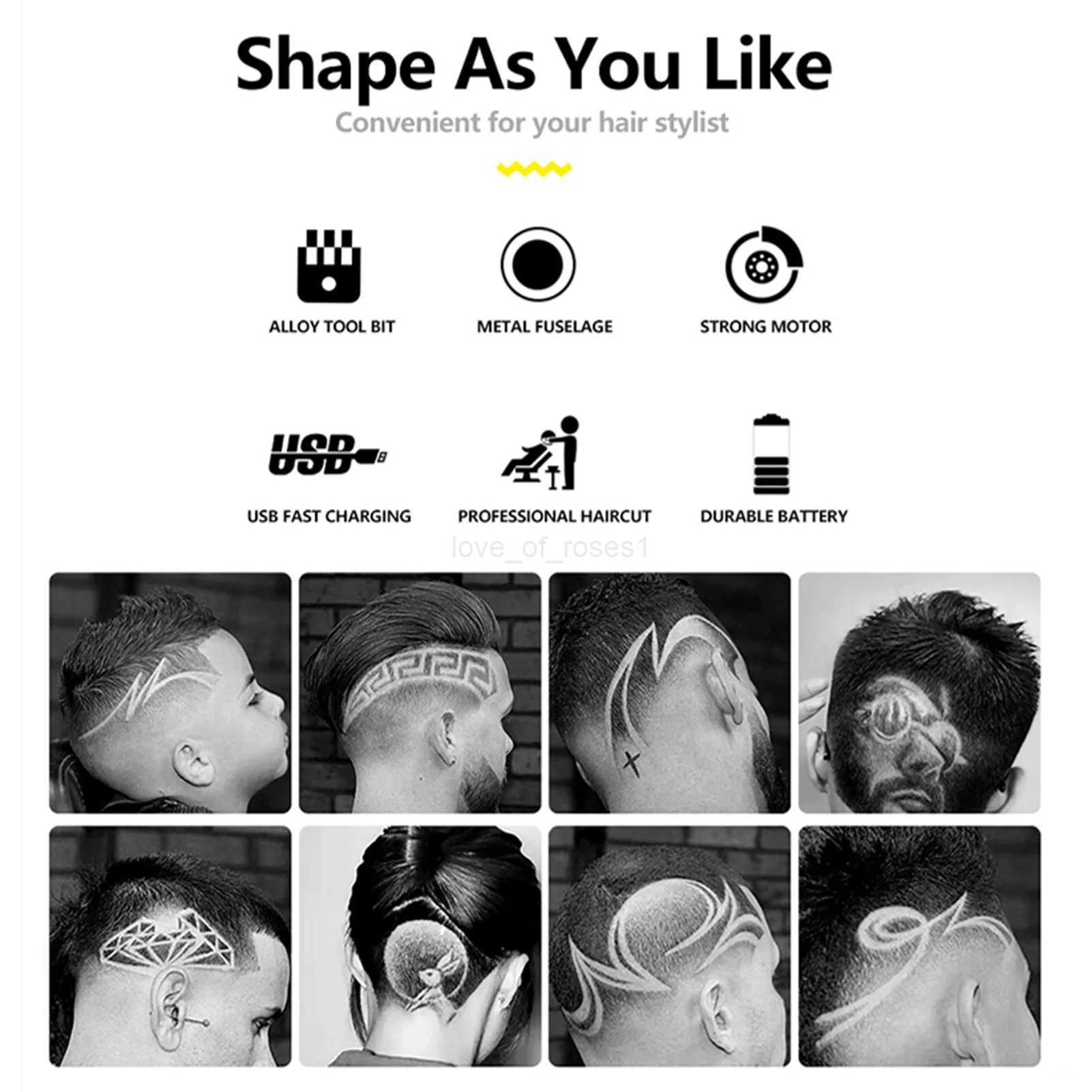 Hairdressing Trimmer Electric Clipper Rechargeable Precision Steel Hair Trimmer for Haircut Beard Shaver BarbershopM240715