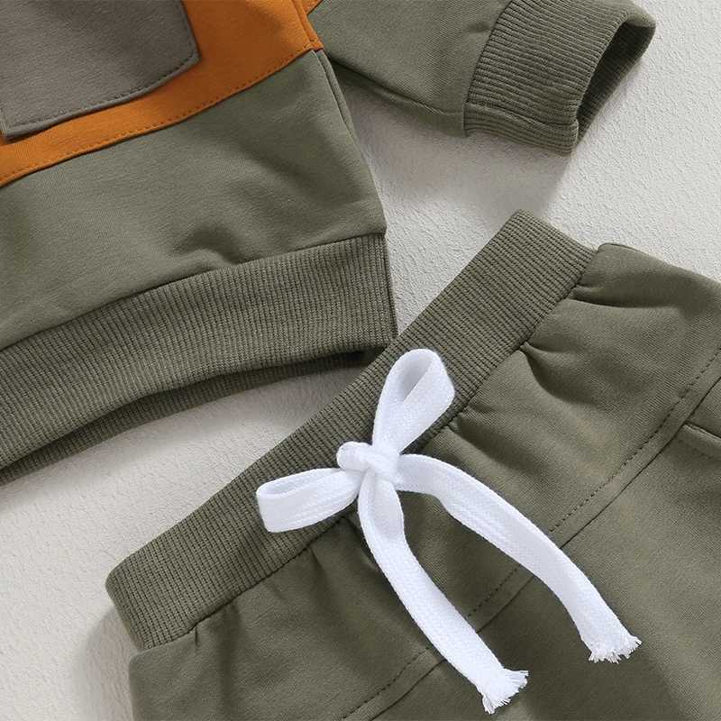 Clothing Sets 0-3Y Baby Winter Autumn Clothing Sets Toddler 2-piece Cotton Kids Boys Clothes Sets Tracksuit Contrast Color Sweatshirts+Pants