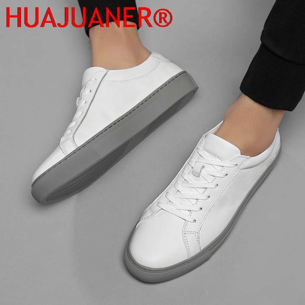 Mens Sneakers Genuine Leather Casual Outdoor Shoes Non-Slip Breathable Brand Footwear Top Quality Handmade White Shoe Men