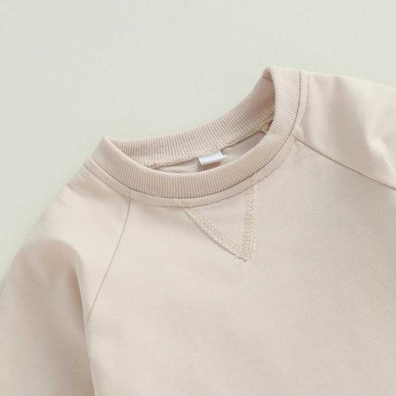 Clothing Sets 2023-06-05 Lioraitiin 0-3Years Toddler Boys Girl 2Pcs Fall Outfits Solid Crew Neck Long Sleeve Sweatshirts Long Pants Clothes