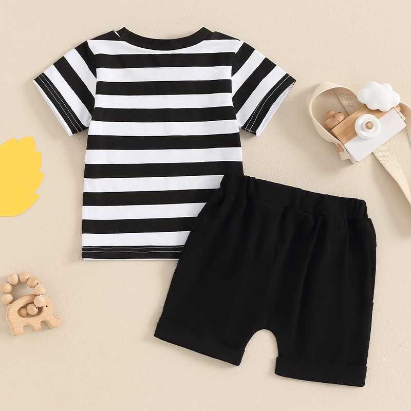 Clothing Sets Toddler Infant Baby Boy Clothes Sets Casual Short Sleeve Striped Print Tops + Shorts Summer Outfits Clothing 0-3Y