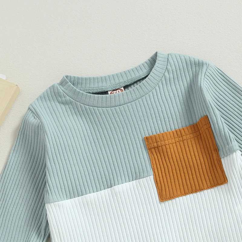 Clothing Sets 2023-06-29 Lioraitiin 0-3Years Baby Boys 2Pcs Fall Clothes Long Sleeve Crew Neck Sweatshirt with Elastic Waist Sweatpants