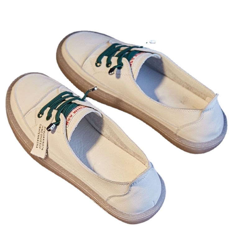 Designer In Black Soft Soled Casual White Shoes Spring Summer 2024, Slip Resistant Single Shoe For Women, Comfortable And Versatile