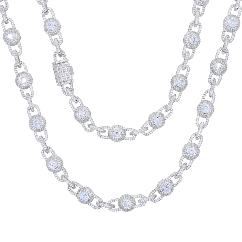 Iced Out Cuban k Chain Necklace | 5A CZ Bg Full Paved Rock Punk Hip Hop Jewelry