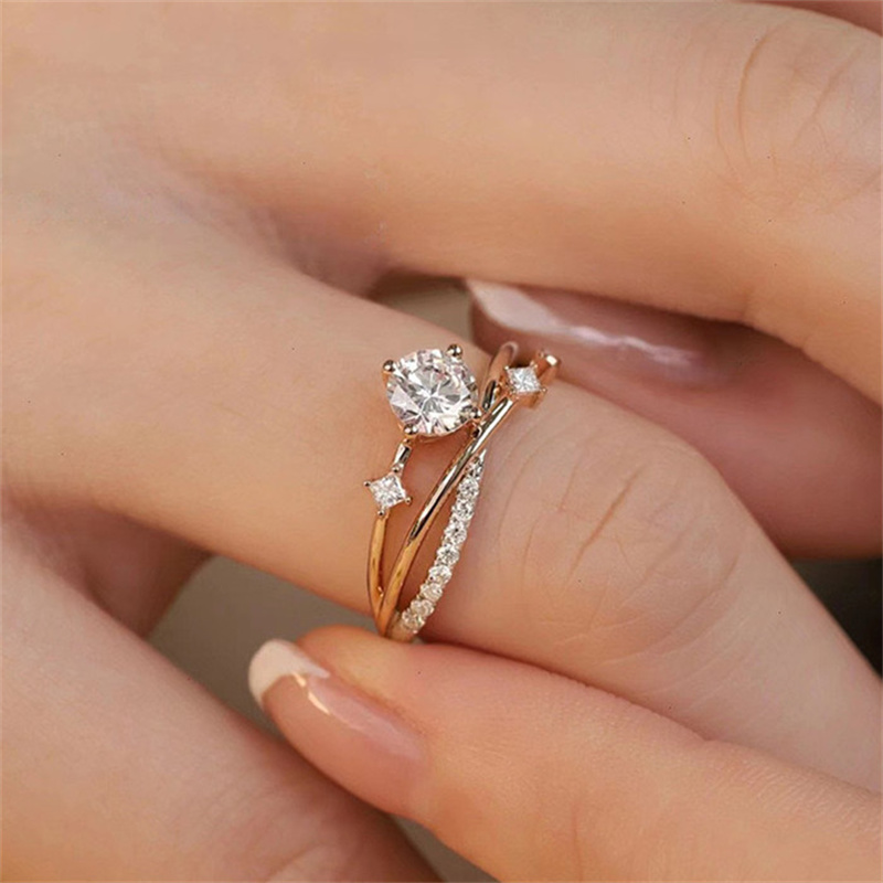 1ct moissanite 18k gold ring designer for woman wed luxury diamond 925 sterling silver 5A zirconia love wedding engagement rings women bride jewelry gift box size 5-9
