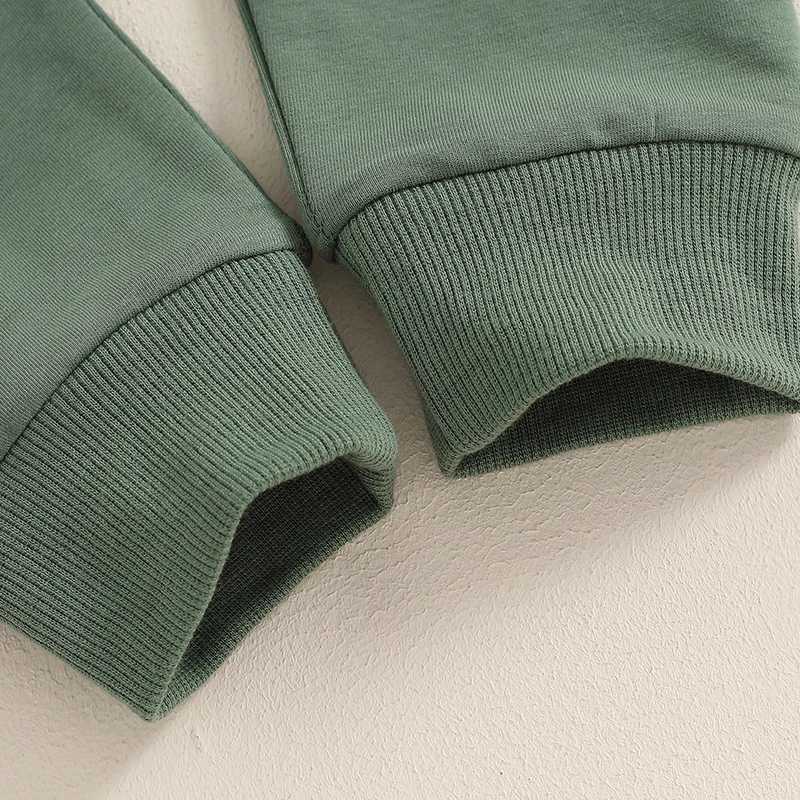 Clothing Sets 2024-05-27 Lioraitiin Boys Fall Set Letter Tractor Print Long Sleeve Round Neck Tops Drstring Pocket Long Pants Outfits